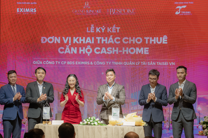 Lễ ký hợp tác giữa EximRS và đơn vị khai thác cho thuê căn hộ Cash-Home Công ty TNHH Quản lý Tài sản Taisei VN Lễ ký hợp tác giữa EximRS và đơn vị khai thác cho thuê căn hộ Cash-Home Công ty TNHH Quản lý Tài sản Taisei VN