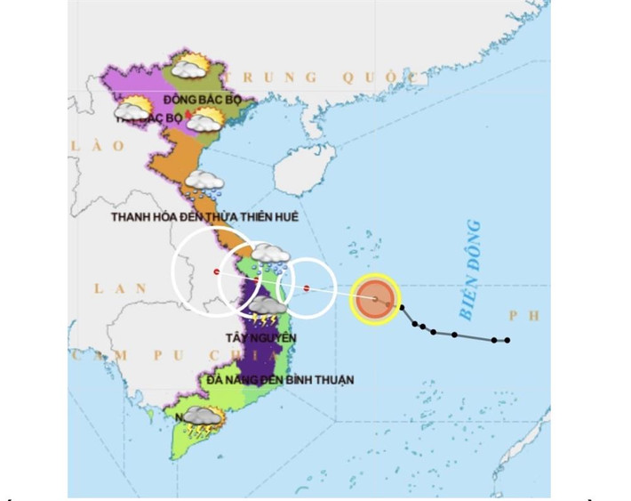 Áp thấp nhiệt đới đang gây mưa diện rộng khu vực miền Trung và Tây nguyên Áp thấp nhiệt đới đang gây mưa diện rộng khu vực miền Trung và Tây nguyên