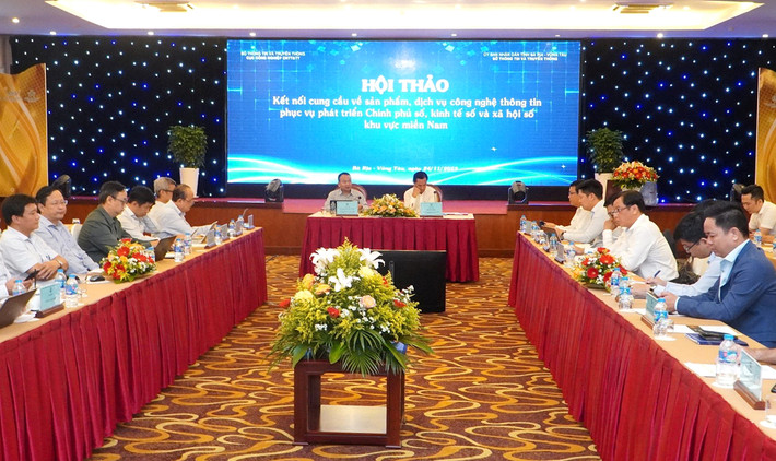 Hội thảo kết nối cung cầu về sản phẩm, dịch vụ CNTT phục vụ phát triển chính phủ số, kinh tế số và xã hội số khu vực miền Nam được tổ chức tại tỉnh Bà Rịa- Vũng Tàu Xây dựng Vùng động lực công nghiệp công nghệ thông tin tại Đông Nam Bộ