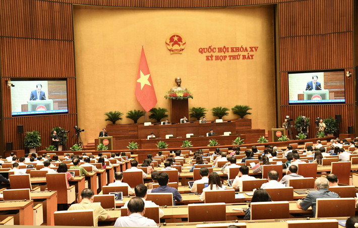 Quang cảnh phiên họp. Ảnh: Lâm Hiển Bổ sung, chỉnh lý nhiều nội dung nhằm phân quyền mạnh mẽ cho chính quyền thành phố Hà Nội -0