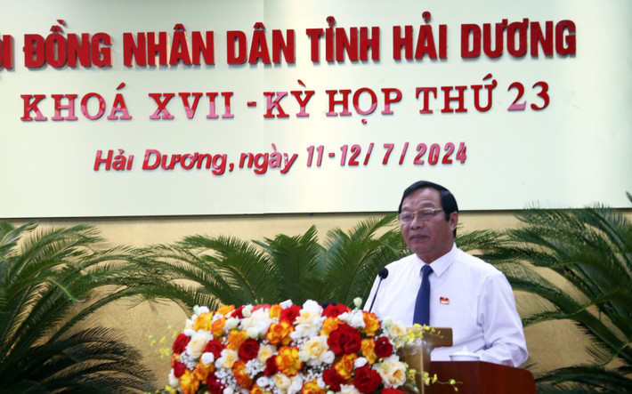 Hải Dương: Tăng trưởng kinh tế đứng thứ 3 vùng đồng bằng sông Hồng ảnh 2 Khai mạc Kỳ họp thứ 23, HĐND tỉnh Hải Dương Khóa XVII -0