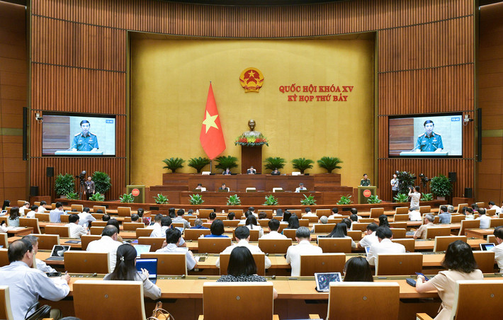 Quang cảnh phiên họp. Ảnh: Hồ Long Xây dựng nền quốc phòng toàn dân vững mạnh toàn diện, phát huy sức mạnh tổng hợp của đất nước -0