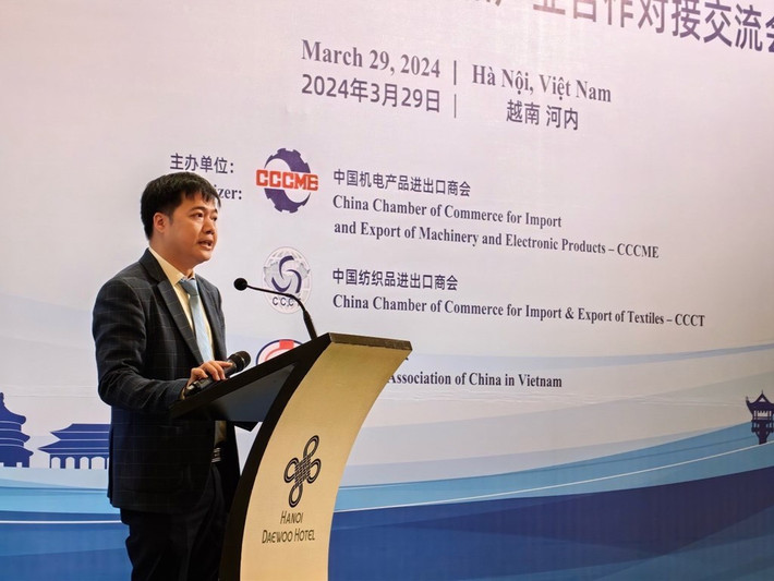 Phó Cục trưởng Cục Đầu tư nước ngoài Nguyễn Anh Tuấn phát biểu tại hội nghị. Ảnh: ITN Thúc đẩy hội nhập thương mại, đầu tư Trung Quốc - Việt Nam -0