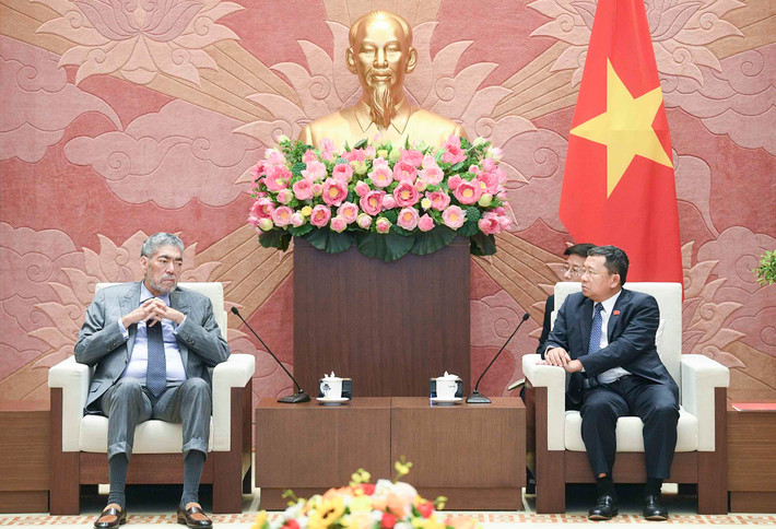 Chủ nhiệm Ủy ban Đối ngoại Vũ Hải Hà tiếp Tổng Bí thư đảng Phong trào cánh tả thống nhất, Bộ trưởng Chính sách hội nhập khu vực Dominica Mejia Miguel Chủ nhiệm Ủy ban Đối ngoại Vũ Hải Hà tiếp Tổng Bí thư đảng MIU, Bộ trưởng Chính sách hội nhập khu vực Dominica Mejia Miguel