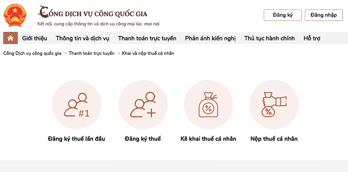 Người nộp thuế sử dụng Cổng dịch vụ Công Quốc gia để thực hiện các giao dịch khác nhau Ảnh: CDVCGQ Người nộp thuế sử dụng Cổng dịch vụ Công Quốc gia để thực hiện các giao dịch khác nhau Ảnh CDVCGQ