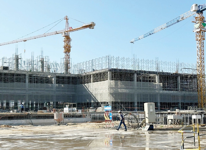 Đẩy mạnh thu hút đầu tư FDI để phát triển tuyến hành lang kinh tế Đông Tây ảnh 1 Dự án Trung tâm Thương mại Aeon Mall Huế đẩy nhanh tiến độ xây dựng. Ảnh: ITN