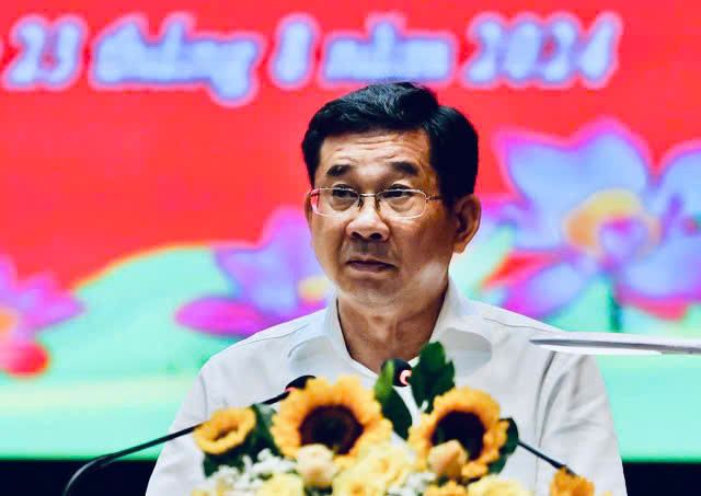 Phó Chủ tịch UBND TP. Hồ Chí Minh Dương Ngọc Hải phát biểu tại Hội nghị. Ảnh: N. Tấn Biểu dương 160 điển hình tiên tiến trong phong trào bảo vệ an ninh Tổ quốc -0