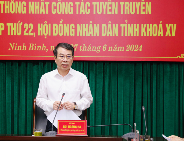 Phó Chủ tịch Thường trực HĐND tỉnh Bùi Hoàng Hà chủ trì hội nghị Kỳ họp thứ 22, HĐND tỉnh Khoá XV dự kiến thông qua 12 dự thảo nghị quyết -0