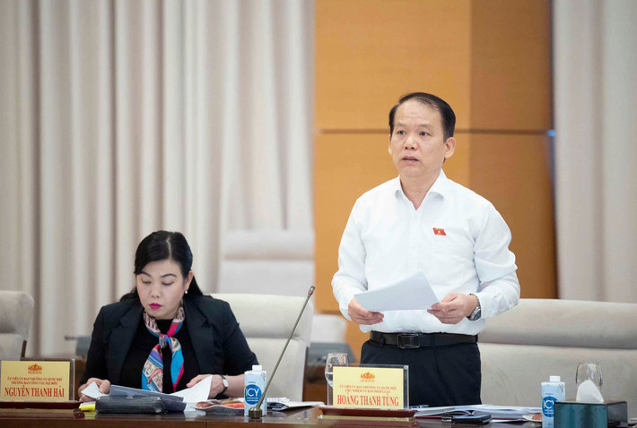 Chủ nhiệm Ủy ban Pháp luật Hoàng Thanh Tùng phát biểu Chủ nhiệm Ủy ban Pháp luật Hoàng Thanh Tùng phát biểu