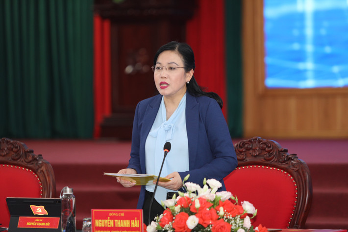 Ủy viên Trung ương Đảng, Bí thư Tỉnh ủy, Trưởng Đoàn ĐBQH tỉnh Nguyễn Thanh Hải phát biểu kết luận hội nghị Đường lớn đã mở - Phổ Yên cần nêu cao quyết tâm trở thành đô thị loại I trước năm 2030 -0
