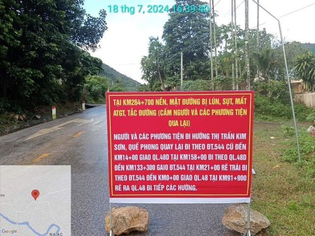 Để đảm bảo an toàn giao thông trên đoạn tuyến, Sở GTVT Nghệ An đã quyết định đóng đường Nghệ An: Đóng đường, tạm dừng lưu thông tất cả các phương tiện trên Quốc lộ 16 -0