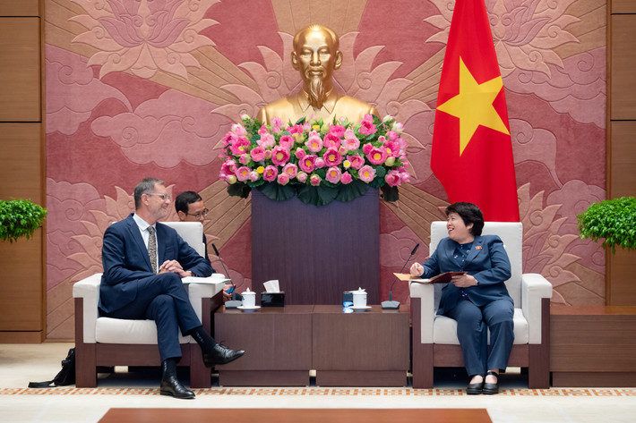 Chủ nhiệm Ủy ban Xã hội Nguyễn Thúy Anh tiếp Đại sứ Pháp tại Việt Nam ảnh 2 Chủ nhiệm Ủy ban Xã hội Nguyễn Thúy Anh tiếp Đại sứ Pháp tại Việt Nam