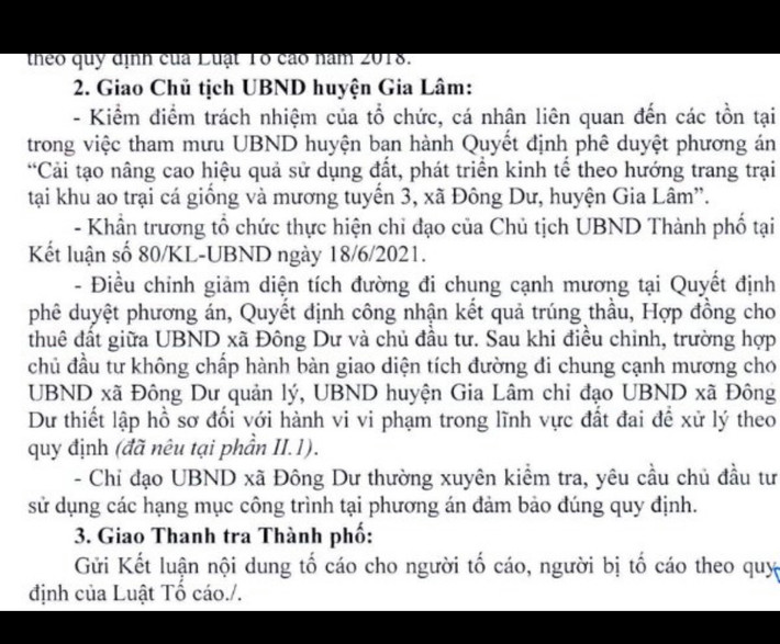 UBND TP yêu cầu UBND huyện Gia Lâm khẩn trương thực hiện chỉ đạo tại Kết luận số 80/KL-UBND ngày 18.6.2021 Đề nghị huyện Gia Lâm khẩn trương thực hiện chỉ đạo của Chủ tịch UBND thành phố -0