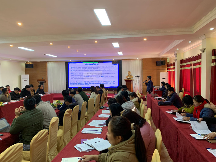 Toàn cảnh hội nghị Hội nghị chia sẻ kinh nghiệm truyền thông phòng ngừa tảo hôn và phòng chống mua bán người cho thanh thiếu niên dân tộc thiểu số -0
