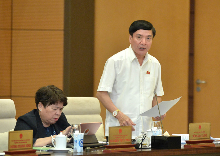 Tổng Thư ký Quốc hội, Chủ nhiệm Văn phòng Quốc hội Bùi Văn Cường phát biểu. Ảnh: Hồ Long Rà soát, cụ thể hóa chính sách của Nhà nước, bảo đảm đồng bộ, hiệu lực, hiệu quả -0