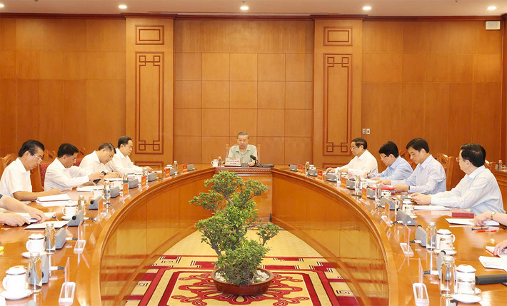 Tổng Bí thư, Chủ tịch nước Tô Lâm chủ trì Phiên họp thứ hai Tiểu ban Nhân sự Đại hội XIV của Đảng ảnh 3 Tổng Bí thư, Chủ tịch nước Tô Lâm chủ trì Phiên họp thứ hai Tiểu ban Nhân sự Đại hội XIV của Đảng -1