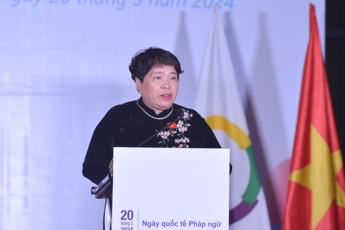 Chủ nhiệm Ủy ban Xã hội Nguyễn Thúy Anh dự Lễ kỷ niệm Ngày Quốc tế Pháp ngữ ảnh 1 Chủ nhiệm Ủy ban Xã hội Nguyễn Thúy Anh phát biểu