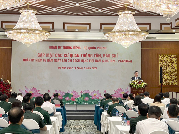Toàn cảnh buổi gặp mặt Bộ Quốc phòng tổ chức gặp mặt các cơ quan thông tấn, báo chí -0