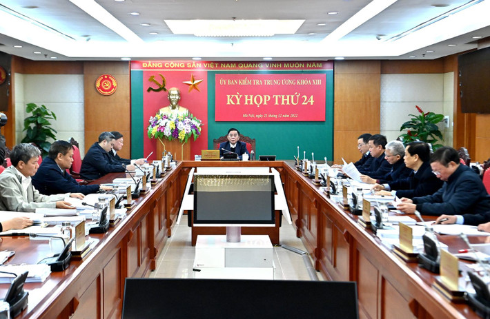 Chủ nhiệm Ủy ban Kiểm tra Trung ương Trần Cẩm Tú chủ trì Kỳ họp thứ 24 Ủy viên Bộ Chính trị, Chủ nhiệm Ủy ban Kiểm tra Trung ương Trần Cẩm Tú chủ trì Kỳ họp thứ 24 của Ủy ban Kiểm tra Trung ương