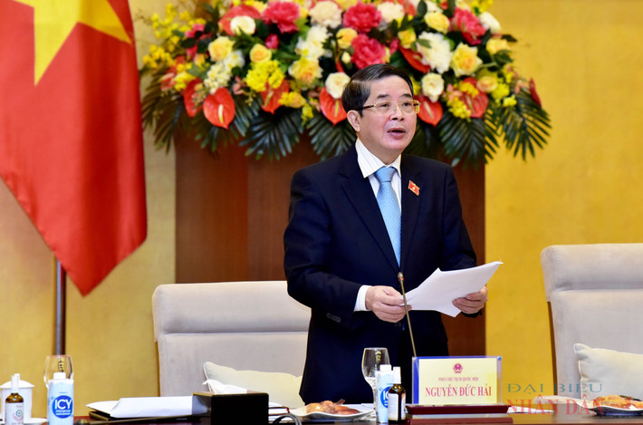 Phó Chủ tịch Quốc hội Nguyễn Đức Hải - Trưởng đoàn giám sát phát biểu Ảnh: Lâm Hiển Phó Chủ tịch Quốc hội Nguyễn Đức Hải - Trưởng đoàn giám sát phát biểu Ảnh: Lâm Hiển