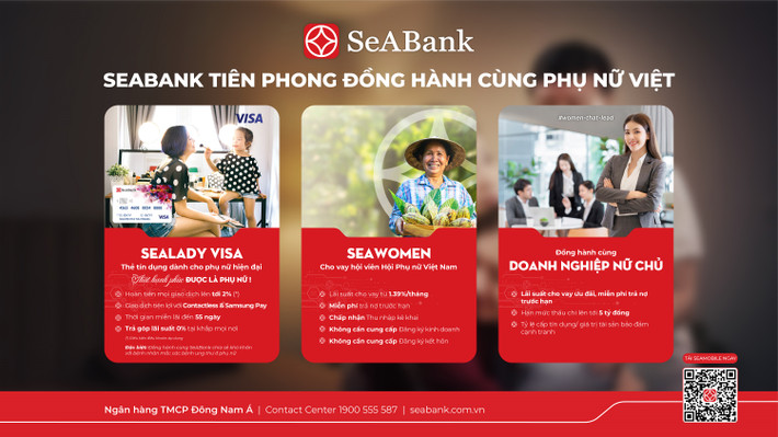 SeABank là ngân hàng đi tiên phong trong việc triển khai các sản phẩm, dịch vụ chuyên biệt dành cho phái nữ Ba thập kỷ SeABank kiến tạo văn hóa Kết nối -0