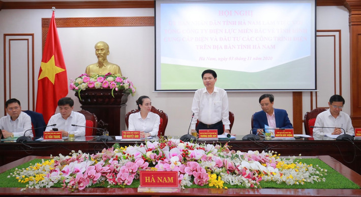 Ông Trương Quốc Huy, Chủ tịch UBND tỉnh Hà Nam cam kết tạo điều kiện cho ngành Điện kinh doanh và hoàn thành sứ mệnh của mình Ông Trương Quốc Huy, Chủ tịch UBND tỉnh Hà Nam cam kết tạo điều kiện cho ngành Điện kinh doanh và hoàn thành sứ mệnh của mình