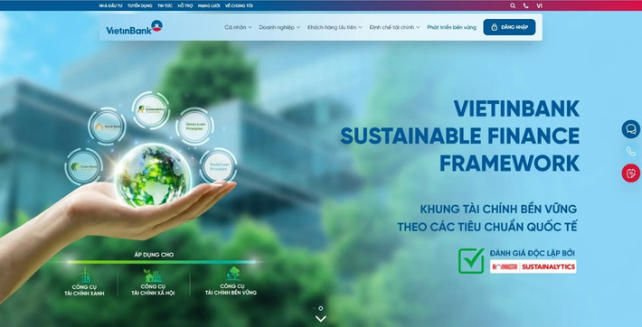 Website mới của VietinBank nổi bật yếu tố phát triển bền vững Website mới, trải nghiệm mới cùng VietinBank -0
