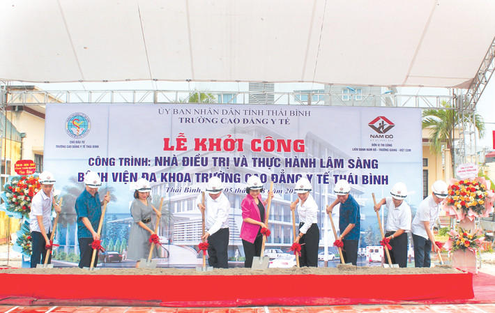 Trường Cao đẳng Y tế Thái Bình: Trao cơ hội - dệt tương lai ảnh 1 Lễ khởi công Nhà điều trị và thực hành lâm sàng Bệnh viện Đa khoa Trường Cao đẳng Y tế Thái Bình