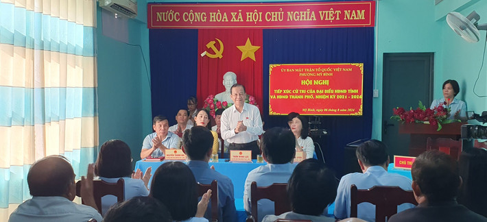 Thôi thúc tinh thần trách nhiệm của Tổ đại biểu, đại biểu ảnh 1 Tổ đại biểu số 7, HĐND tỉnh Ninh Thuận tiếp xúc cử tri phường Mỹ Bình, thành phố Phan Rang – Tháp Chàm - ẢNH THẾ VƯƠNG
