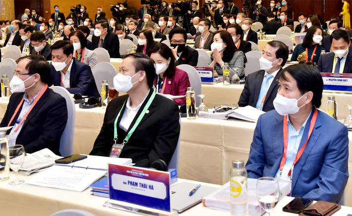 Các đại biểu dự Diễn đàn tại điểm cầu Trung tâm Hội nghị Quốc tế 11 Lê Hồng Phong Ảnh: Lâm Hiển Các đại biểu dự Diễn đàn tại điểm cầu Trung tâm Hội nghị Quốc tế 11 Lê Hồng Phong Ảnh: Lâm Hiển