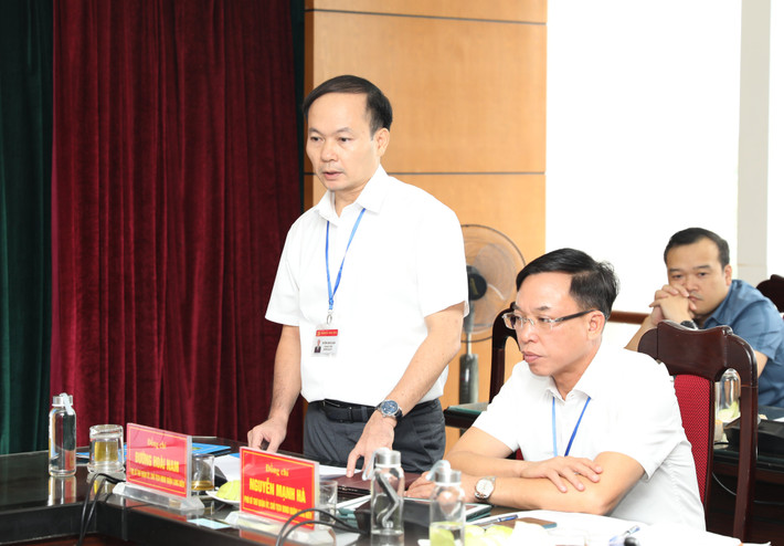 Bí thư Quận uỷ, Chủ tịch HĐND quận Long Biên Đường Hoài Nam phát biểu tiếp thu các ý kiến của Đoàn giám sát Tập trung triển khai xây dựng các trạm xử lý nước thải -0