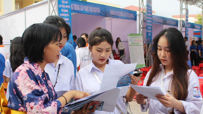 Học sinh được hướng nghiệp để tìm ra con đường phù hợp cho tương lai Nguồn: ITN Nhiều cơ hội việc làm rộng mở với học sinh THPT ở Thái Nguyên -0