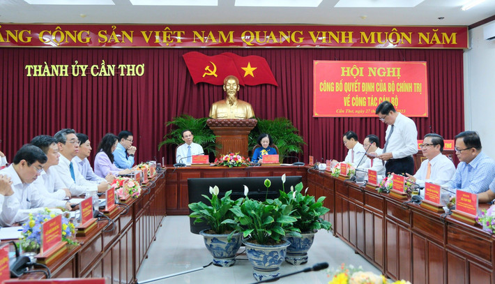 Quang cảnh Hội nghị TP. Cần Thơ đón tân Bí thư Thành ủy -0