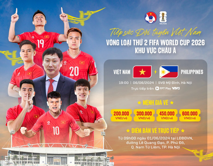 Vé xem trận đấu Việt Nam - Philippines đang được phát hành trực tiếp tại 2 điểm HLV Kim Sang Sik quyết tâm ra mắt người hâm mộ bằng chiến thắng trước Philippines -0