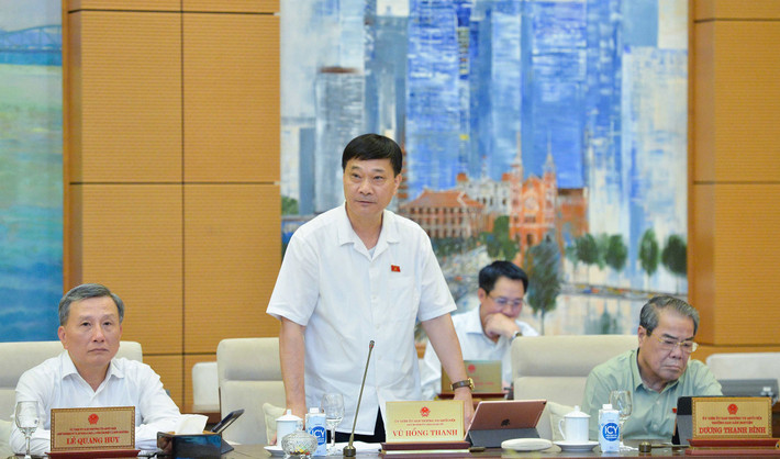 Chủ nhiệm Ủy ban Kinh tế Vũ Hồng Thanh phát biểu. Ảnh: Hồ Long Cụ thể hóa các chính sách của Nhà nước để phát triển tiêu chuẩn và quy chuẩn