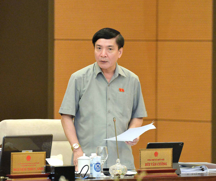 Tổng Thư ký Quốc hội, Chủ nhiệm Văn phòng Quốc hội Bùi Văn Cường phát biểu. Ảnh: Hồ Long Cụ thể hóa các chính sách của Nhà nước để phát triển tiêu chuẩn và quy chuẩn -0