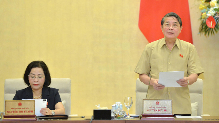 Phó Chủ tịch Quốc hội Nguyễn Đức Hải điều hành phiên họp. Ảnh: Hồ Long Cụ thể hóa các chính sách của Nhà nước để phát triển tiêu chuẩn và quy chuẩn -0