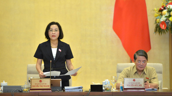 Phó Chủ tịch Quốc hội Nguyễn Thị Thanh phát biểu. Ảnh: Hồ Long Góp phần hình thành hạ tầng chất lượng quốc gia tập trung, thống nhất, đồng bộ, hiện đại -0