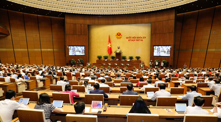 Quang cảnh Kỳ họp thứ Ba, Quốc hội Khóa XV. Ảnh: Hồ Long Tiếp tục hoàn thành tốt sứ mệnh Nhân dân ủy thác -0
