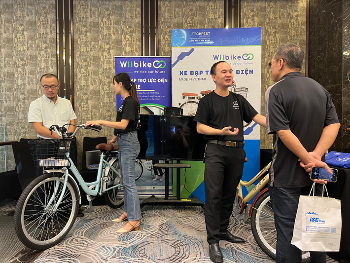 Sản phẩm xe đạp trợ lực điện được giới thiệu tại Techfest Hải Phòng Sản phẩm xe đạp trợ lực điện được giới thiệu tại Techfest Hải Phòng