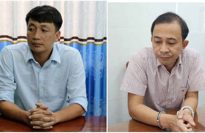 Hai đối tượng Võ Duy Phong (bên trái) và Hà Việt Hùng bị công an bắt tạm giam trước đó Bắt tạm giam nguyên cán bộ Phòng Tài nguyên Môi trường TP. Phú Quốc