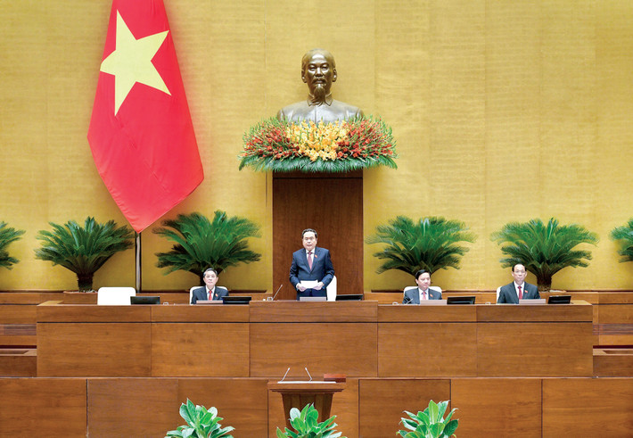 Chủ tịch Quốc hội Trần Thanh Mẫn chủ trì, điều hành Kỳ họp thứ Bảy, Quốc hội Khóa XV Ảnh: Nghĩa Đức Chủ tịch Quốc hội Trần Thanh Mẫn chủ trì, điều hành Kỳ họp thứ Bảy, Quốc hội Khóa XV Ảnh: Nghĩa Đức