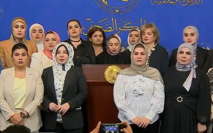 Các nữ nghị sĩ Iraq phản đối dự luật cho phép tảo hôn ảnh 1 Các nữ nghị sĩ thành lập khối phản đối dự luật hôm 3.8. Ảnh: Rudaw