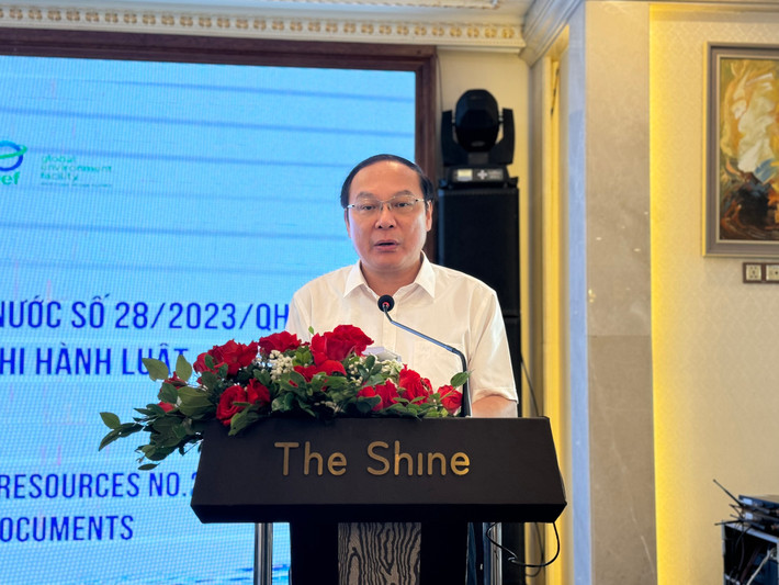Thứ trưởng Bộ TN và MT Lê Công Thành phát biểu khai mạc hội nghị Phổ biến, tuyên truyền Luật Tài nguyên nước 2023 và các văn bản quy định chi tiết thi hành Luật -0
