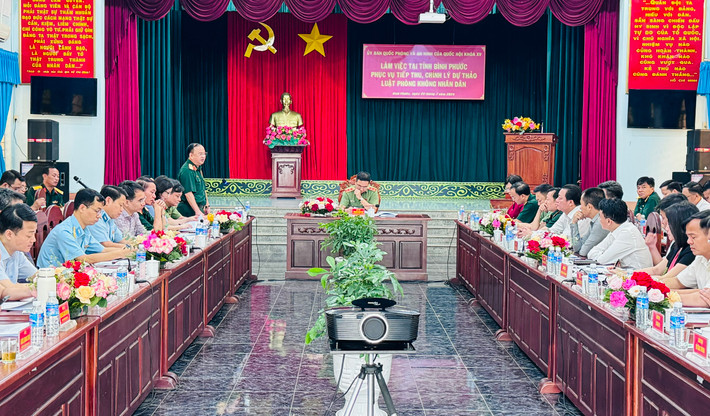 Đoàn khảo sát của Ủy ban Quốc phòng và An ninh làm việc với UBND tỉnh Bình Phước ảnh 7 Quang cảnh cuộc làm việc