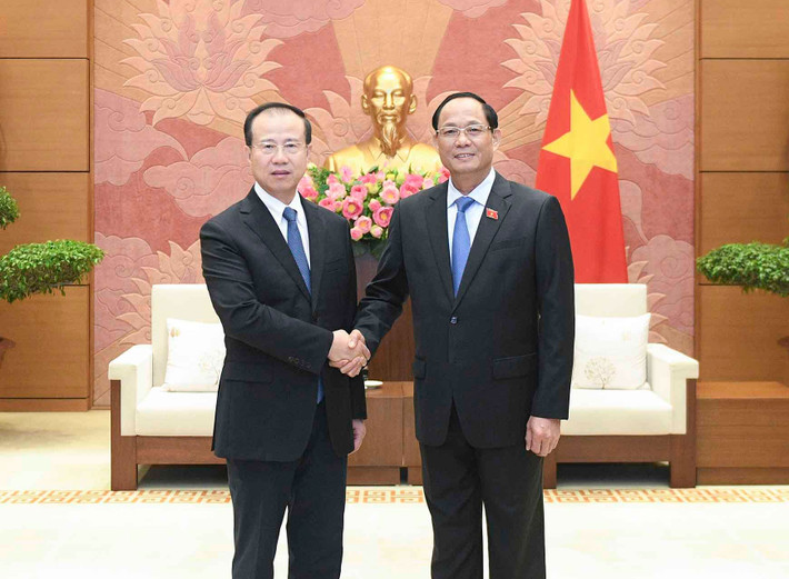 Phó Chủ tịch Quốc hội, Thượng tướng Trần Quang Phương và Phó Chủ nhiệm Ủy ban Đối ngoại Nhân đại toàn quốc Trung Quốc Phó Tự Ứng Phó Chủ tịch Quốc hội, Thượng tướng Trần Quang Phương tiếp Đoàn Ủy ban Đối ngoại Nhân đại toàn quốc Trung Quốc -0