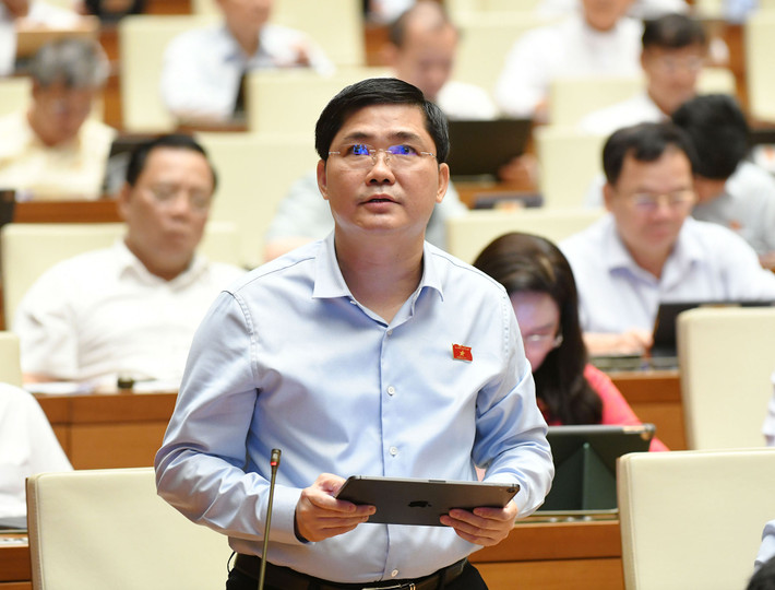 ĐBQH Nguyễn Tuấn Anh (Long An) phát biểu. Ảnh: Lâm Hiển Có cách tiếp cận, xử lý phù hợp với từng loại khoáng sản -0