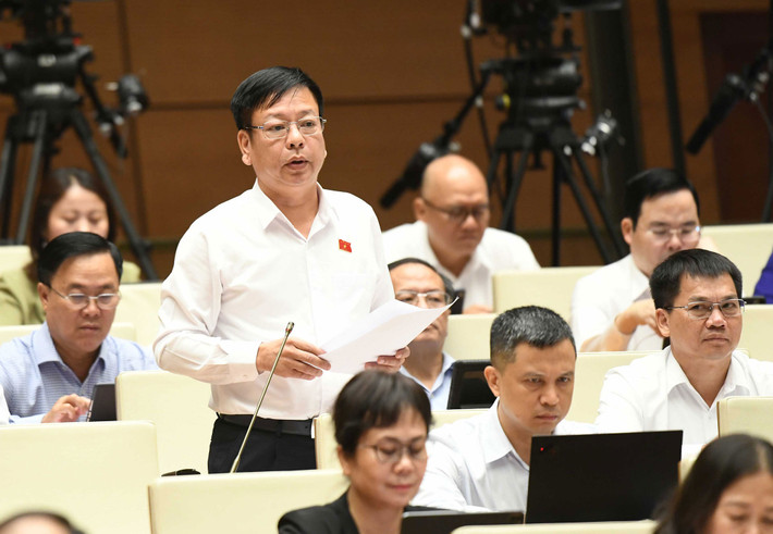 ĐBQH Nguyễn Trường Giang (Đắk Nông) phát biểu. Ảnh: Lâm Hiển Có cách tiếp cận, xử lý phù hợp với từng loại khoáng sản -0
