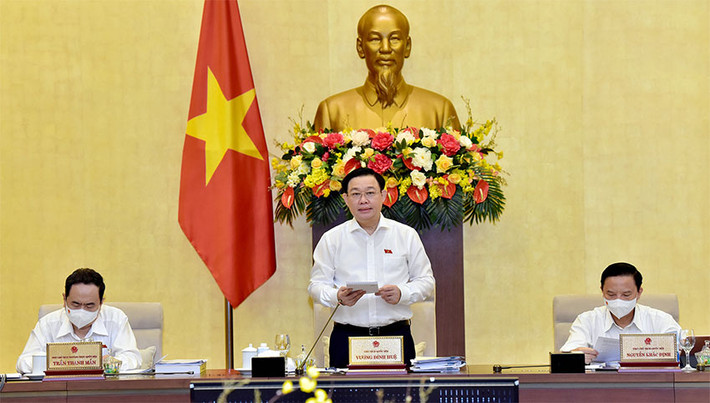 Chủ tịch Quốc hội Vương Đình Huệ phát biểu khai mạc Phiên họp Ảnh: Lâm Hiển Chủ tịch Quốc hội Vương Đình Huệ phát biểu khai mạc Phiên họp Ảnh: Lâm Hiển
