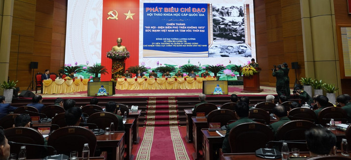Toàn cảnh Hội thảo Kỷ niệm 50 năm Chiến thắng Hà Nội - Điện Biên Phủ trên không:Một mốc son chói lọi trong lịch sử dân tộc Việt Nam -0